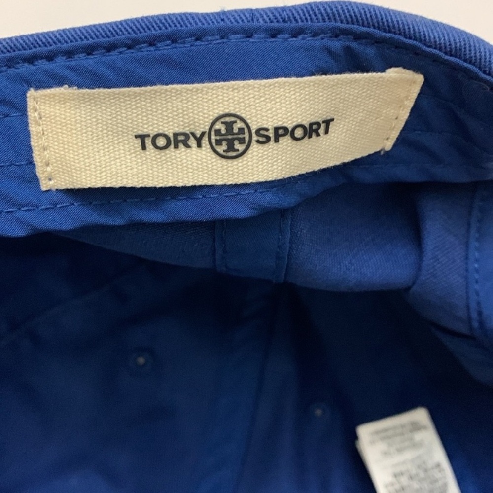 Tory Burch Sport LOVE Cap Baller Hat in Blue with white chenille letters - Picture 13 of 15